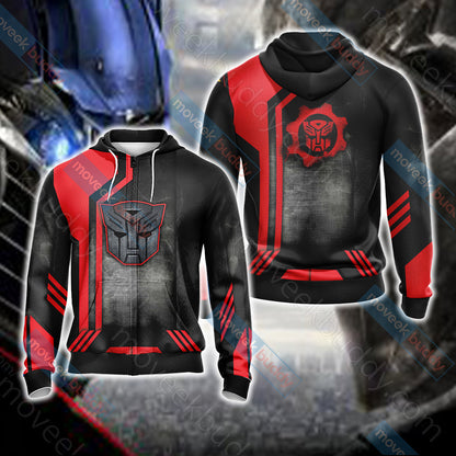 Transformers - Autobot New Unisex 3D T-shirt Zip Hoodie