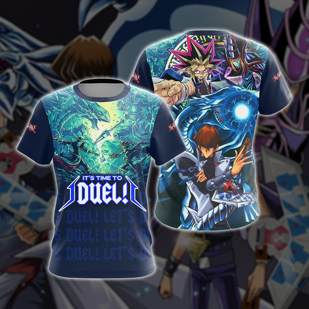 Yu-Gi-Oh! It's Time To Duel Mutō Yūgi vs Seto Kaiba Unisex 3D T-shirt Zip Hoodie Pullover Hoodie T-shirt