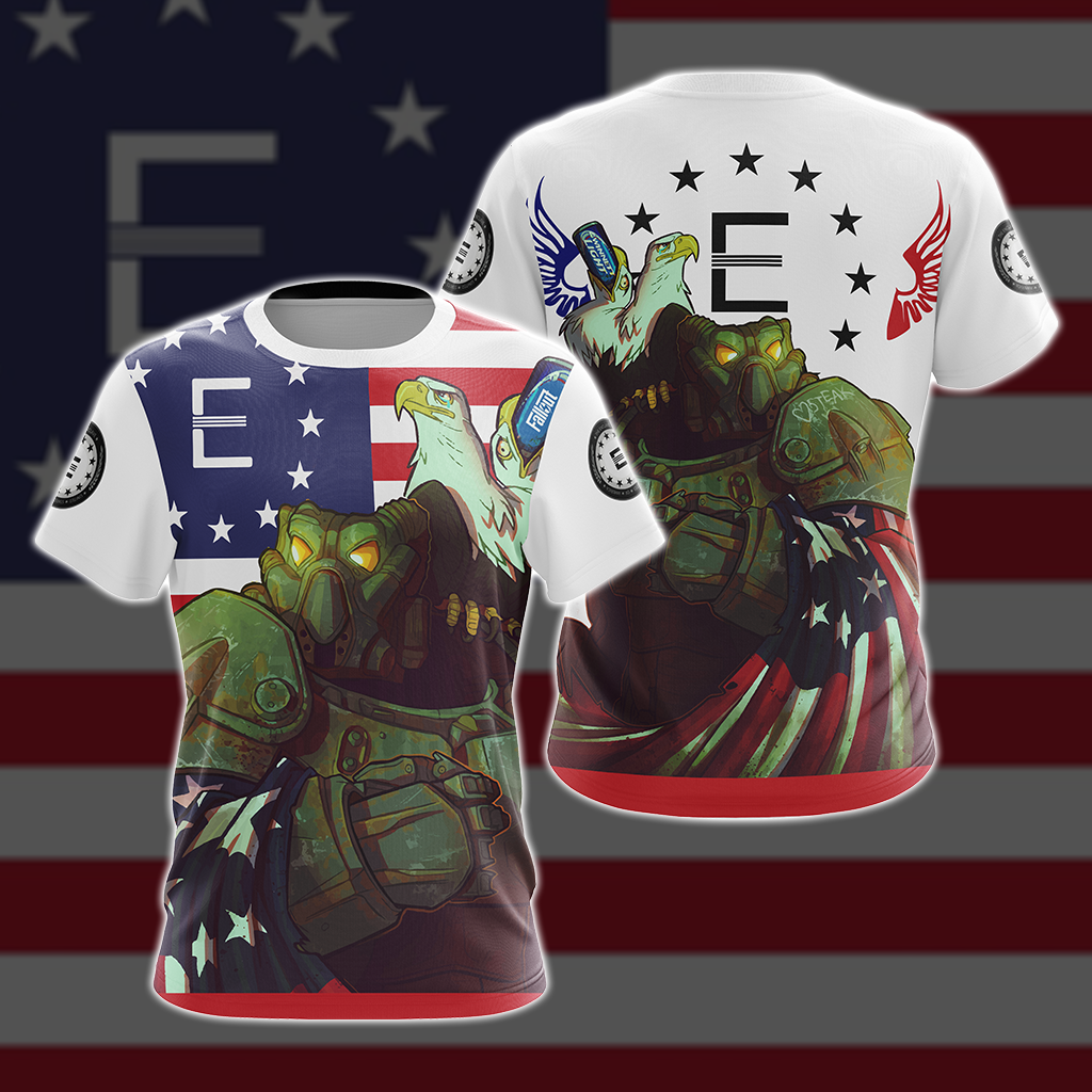 Fallout - Enclave Flag Unisex 3D T-shirt T-shirt S 