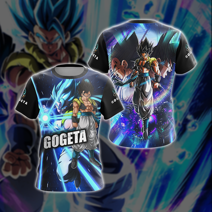 Dragon Ball Gogeta, Vegeta, and Goku Unisex 3D T-shirt Zip Hoodie T-shirt