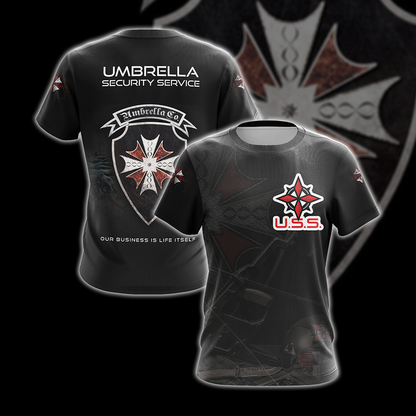 Resident Evil Umbrella Security Service (USS) Unisex 3D T-shirt T-shirt