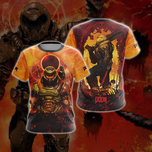 Doom ( Video Game ) New Unisex 3D T-shirt   