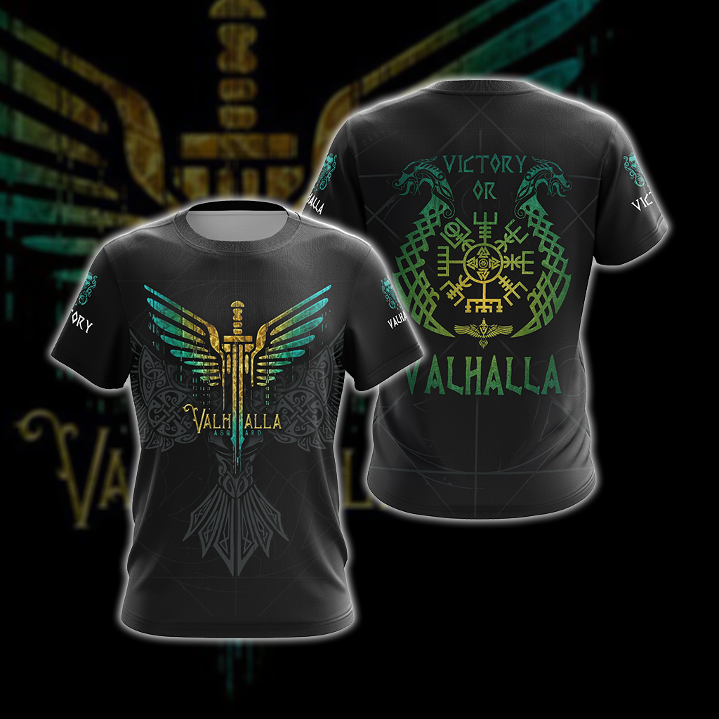 Assassin's Creed Victory or Valhalla Unisex 3D T-shirt Zip Hoodie T-shirt