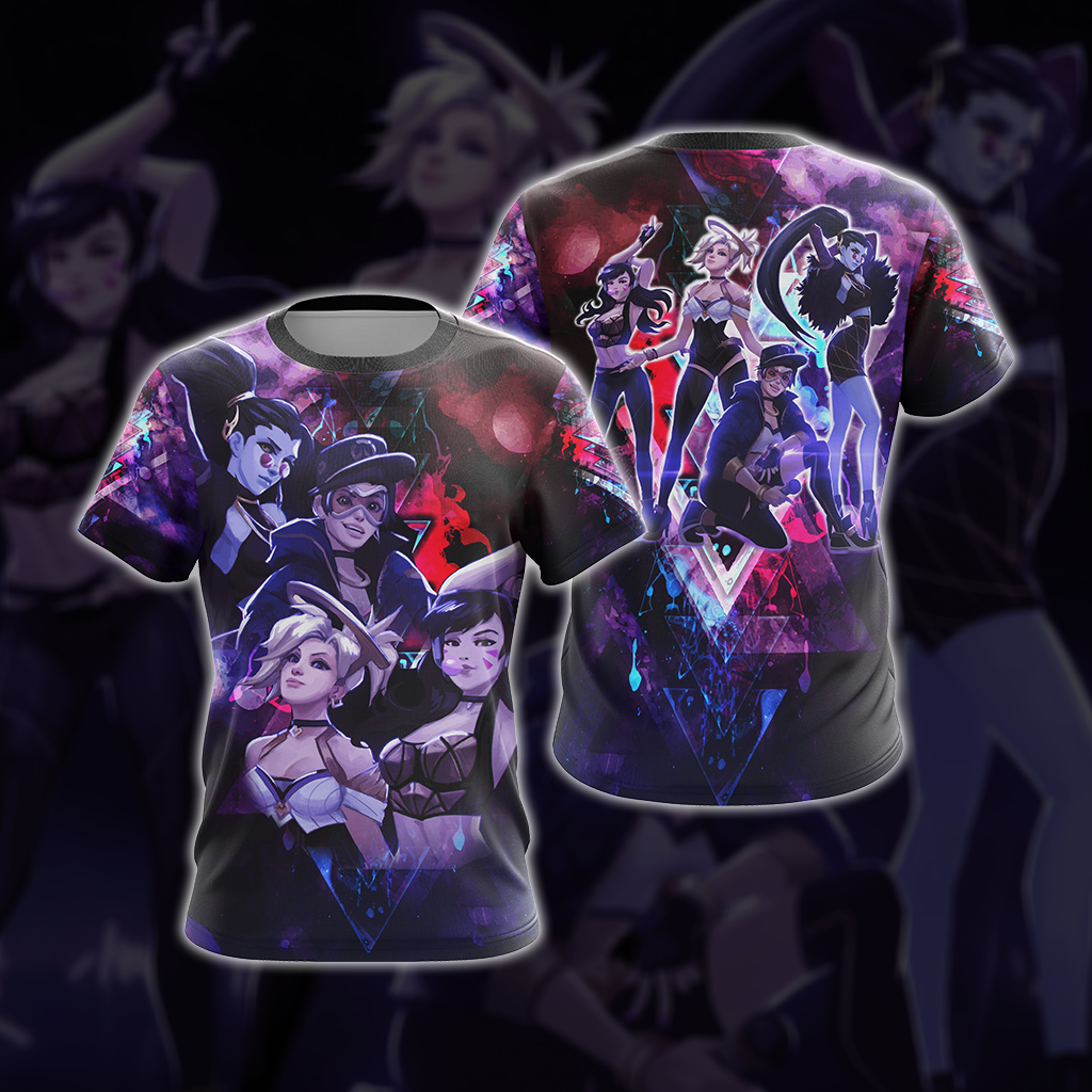 K/DA Band x Overwatch Female Characters Unisex 3D T-shirt   