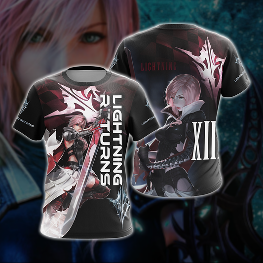 Final Fantasy XIII Lightning Returns Unisex 3D T-shirt Zip Hoodie T-shirt