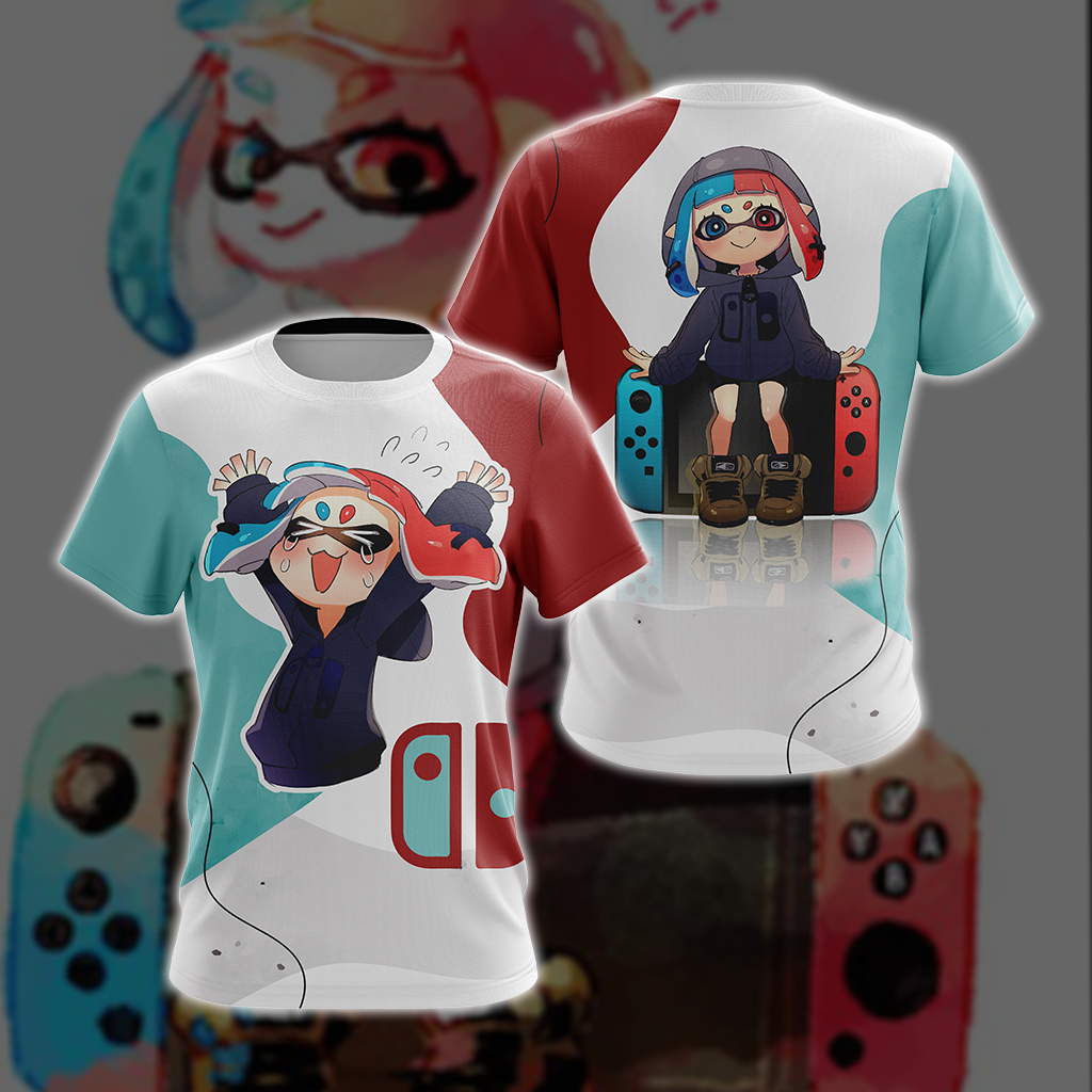 Anime girl x Nintendo console Unisex 3D T-shirt