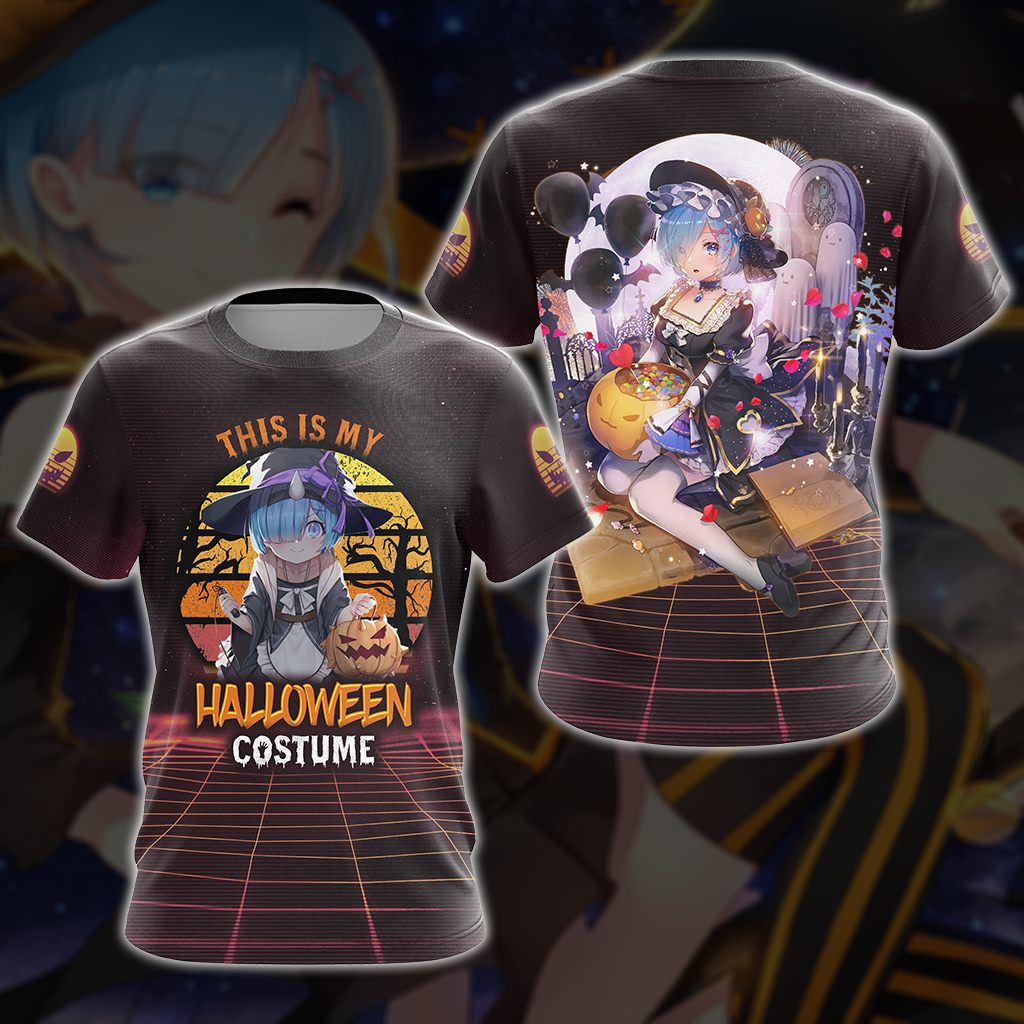 This is my Halloween Costume Rem Re:Zero All Over Print T-shirt Zip Hoodie Pullover Hoodie T-shirt