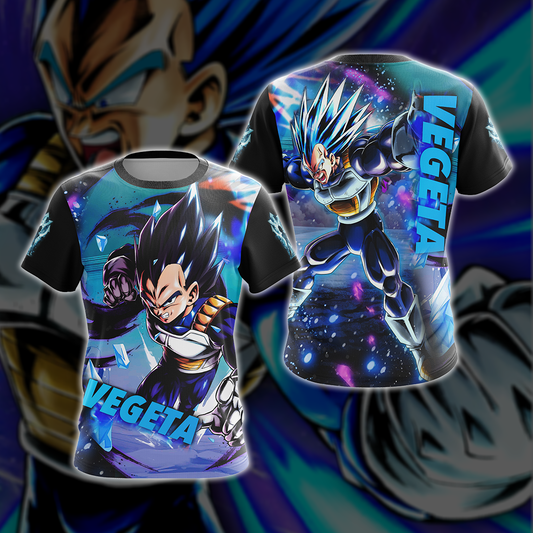 Dragon Ball Vegeta All Over Print T-shirt Zip Hoodie Pullover Hoodie T-shirt