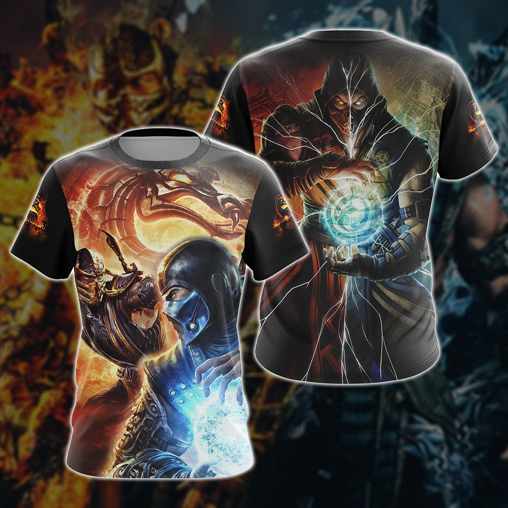 Mortal Kombat Scorpion vs Sub-Zero 3D T-shirt T-shirt