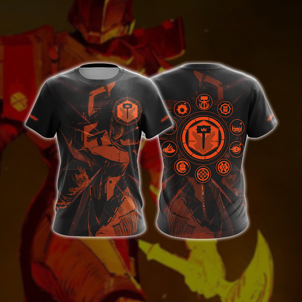 Destiny Titan Sunbreaker Unisex 3D T-shirt S  