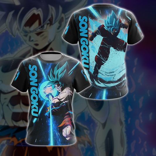 Dragon Ball Son Goku All Over Print T-shirt Zip Hoodie Pullover Hoodie T-shirt