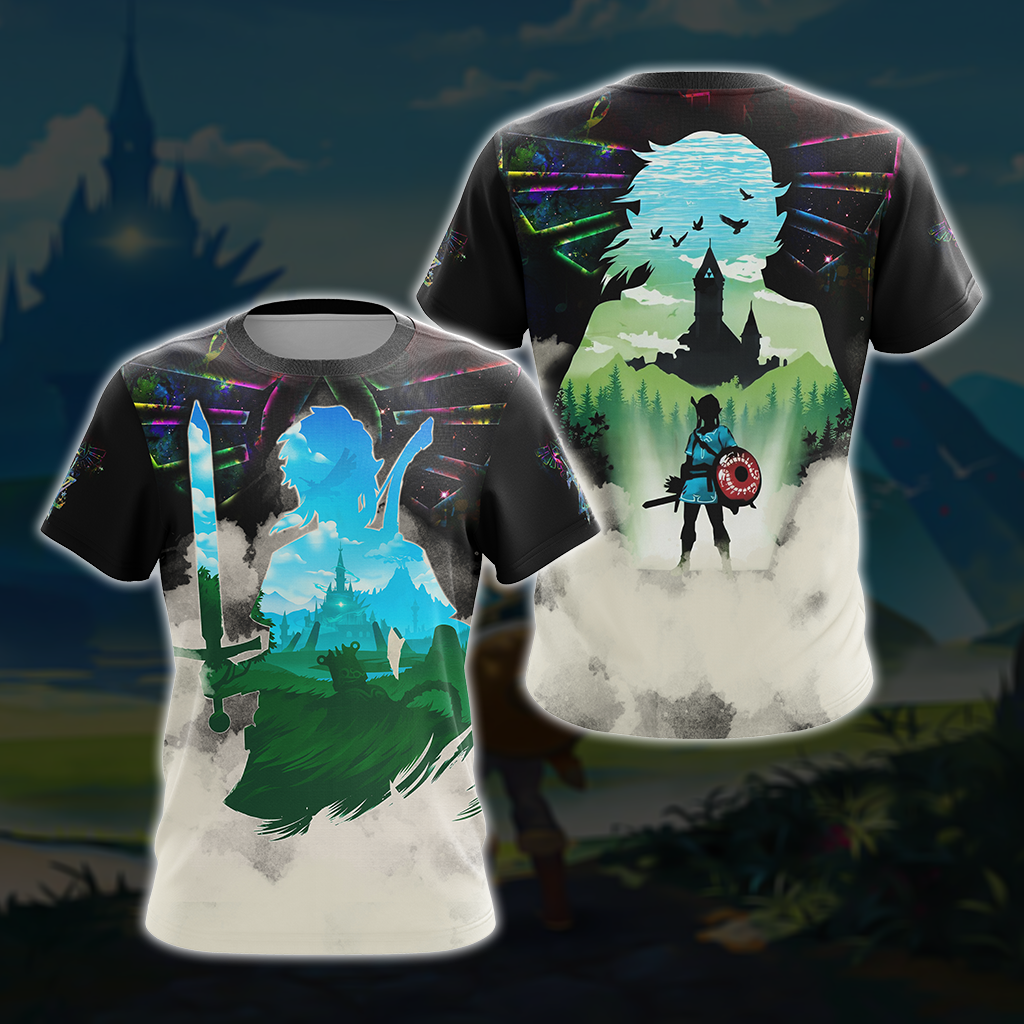 Link The Legend of Zelda All Over Print T-shirt Tank Top Zip Hoodie Pullover Hoodie T-shirt