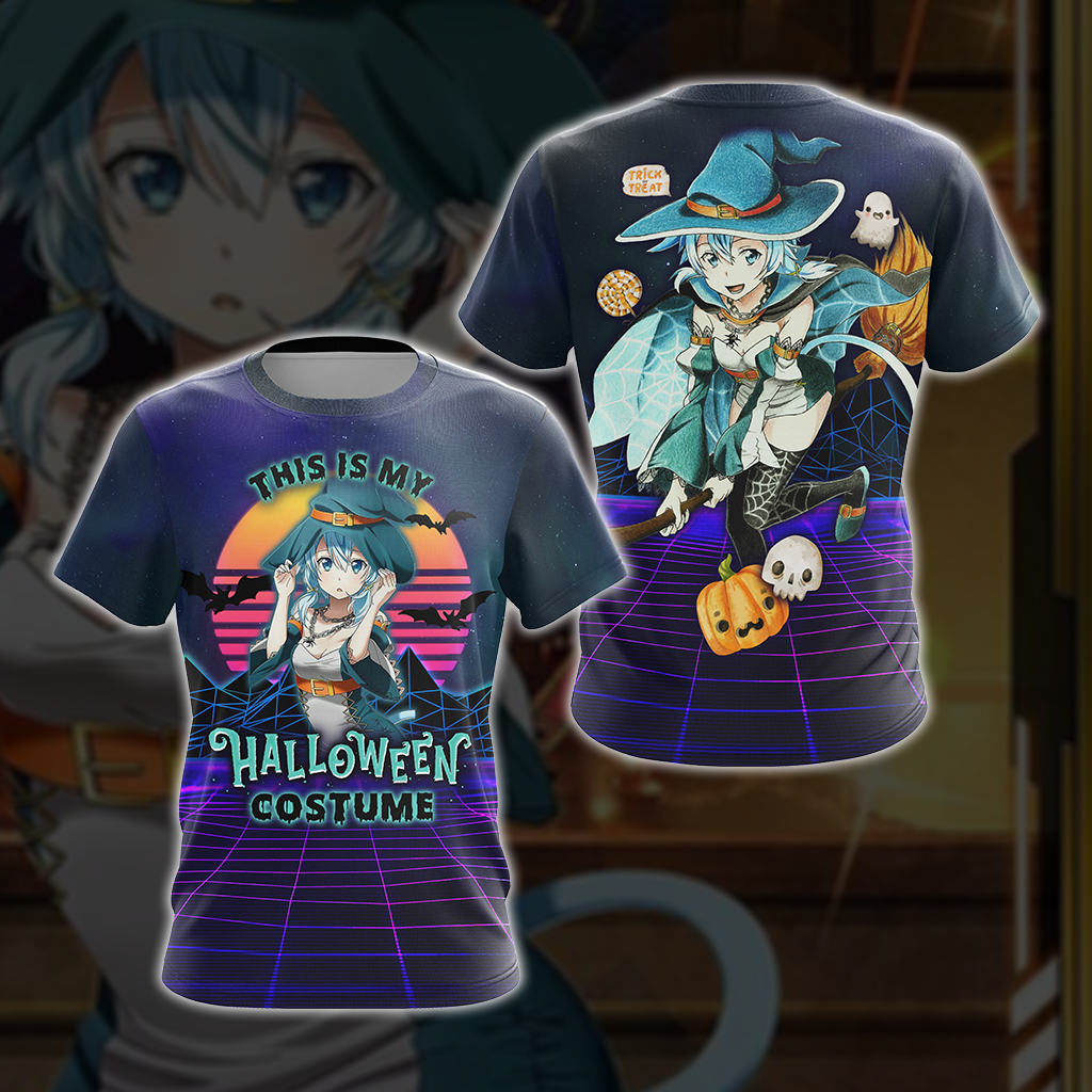 This is my Halloween Costume Sinon Sword Art Online All Over Print T-shirt Zip Hoodie Pullover Hoodie T-shirt