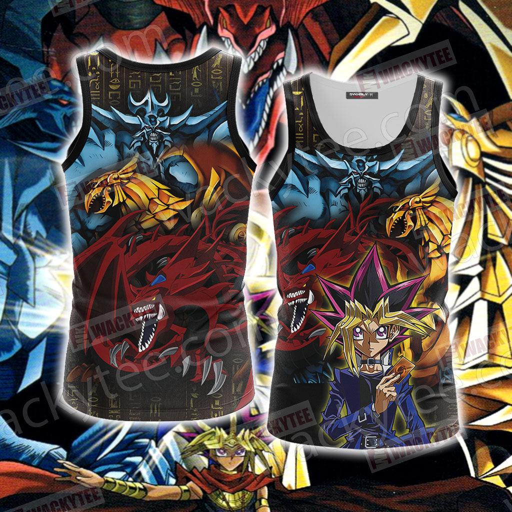 Yu Gi Oh! Obelisk Slifer and Ra 3D T-shirt Tank Top