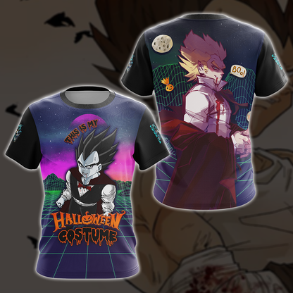 This is my Halloween Costume Vegeta Dragon Ball All Over Print T-shirt Zip Hoodie Pullover Hoodie T-shirt