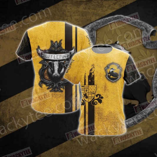 Hufflepuff House Harry Potter New Look Unisex 3D T-shirt