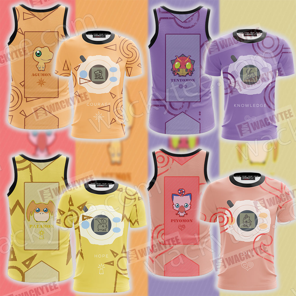 Digimon The Crest Of Love Piyomon Unisex 3D T-shirt