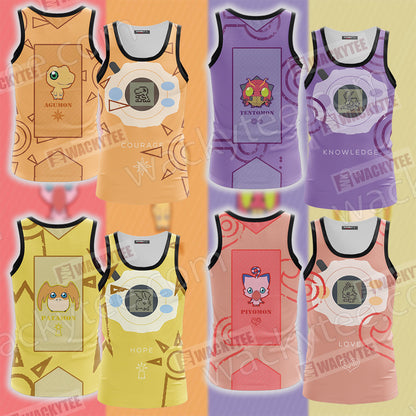 Digimon The Crest Of Love Piyomon Unisex 3D T-shirt