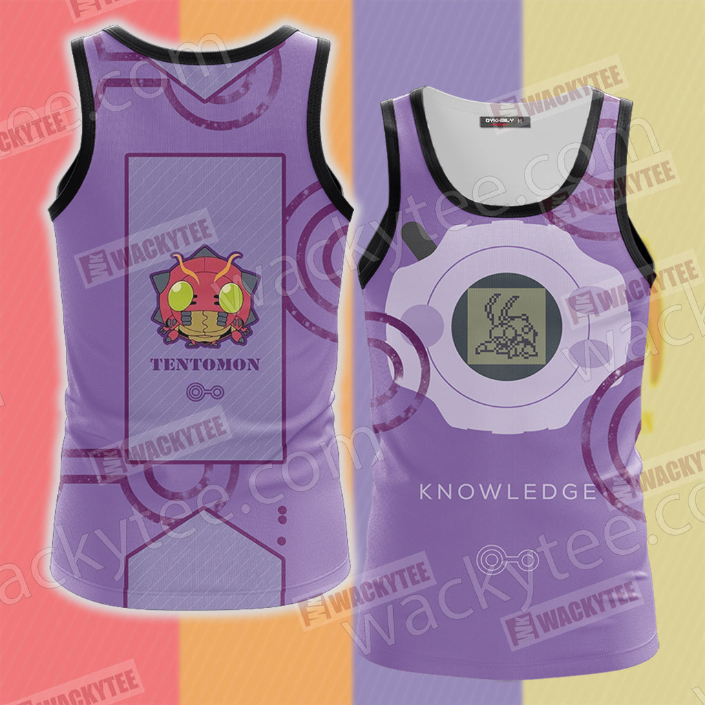 Digimon The Crest Of Knowledge Tentomon Unisex 3D T-shirt Tank Top