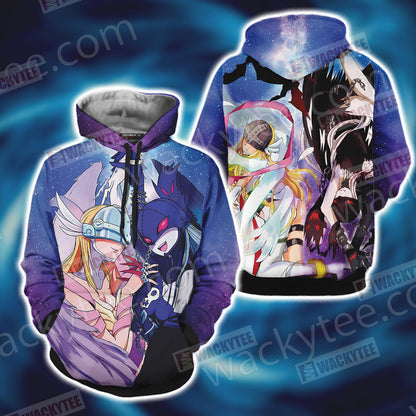 Digimon Angewomon And Ladydevimon 3D T-shirt Hoodie