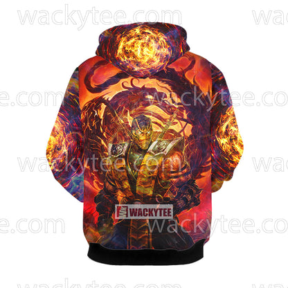 Mortal Kombat Scorpion Cosplay Unisex 3D T-shirt