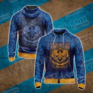 Ravenclaw -  The Cleverest Harry Potter New Style Unisex 3D T-shirt Zip Hoodie S 