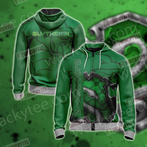 Slytherin - Power-Hungry Harry Potter Zip Up Hoodie