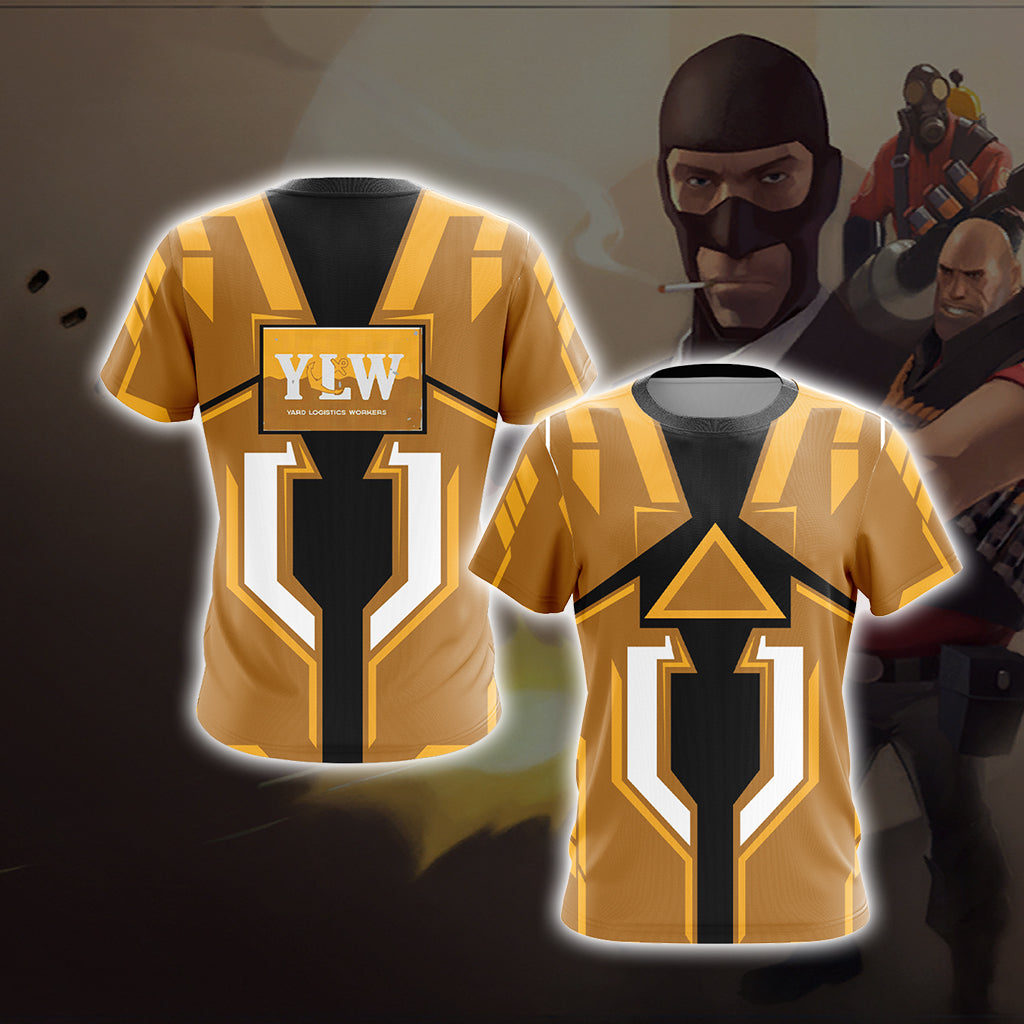Team Fortress 2 - YLW - YARD LOGISTICS WORKERS Unisex 3D T-shirt