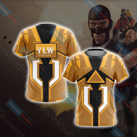 Team Fortress 2 - YLW - YARD LOGISTICS WORKERS  Unisex 3D T-shirt S  