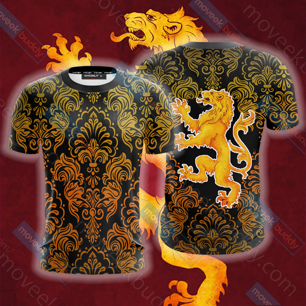 House Lannister Lion Game Of Thrones Unisex 3D T-shirt S  