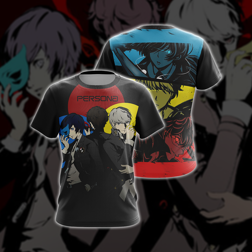 Persona 3, 4, 5 Protagonists Unisex 3D T-shirt T-shirt S 