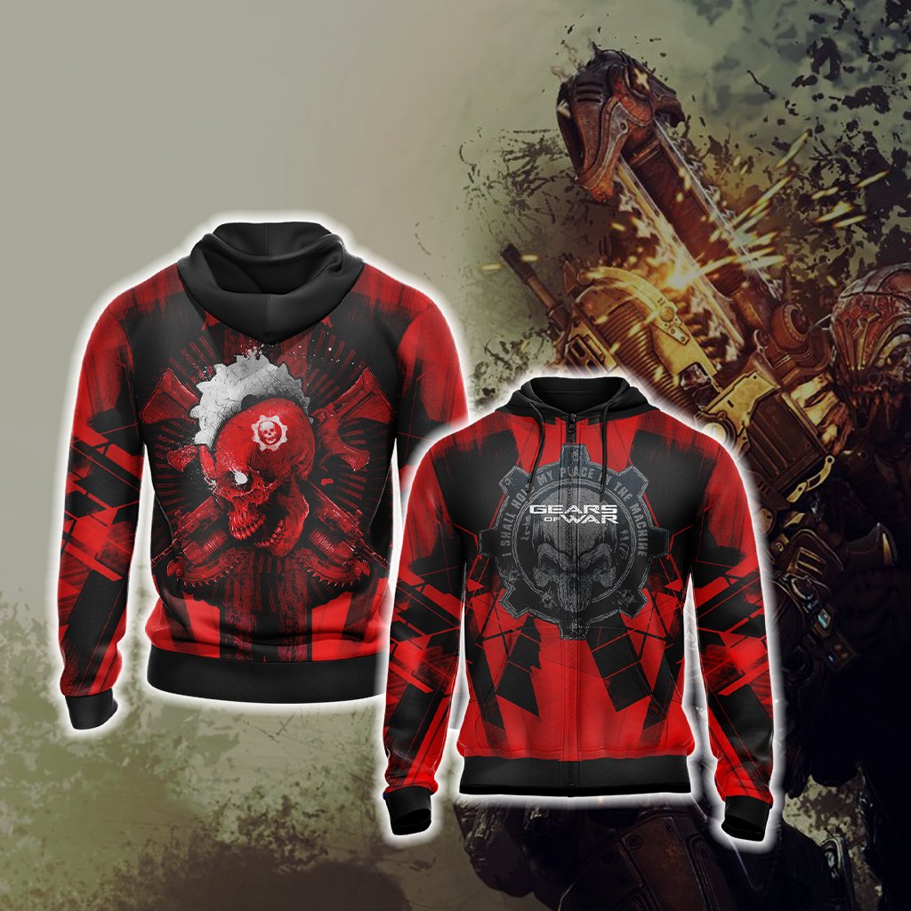 Gears Of War - I Shall Hold My Place In The Machine Unisex 3D T-shirt Zip Hoodie