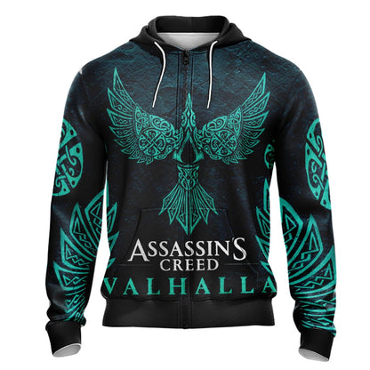Assassin's Creed Valhalla Unisex 3D T-shirt Zip Hoodie Pullover Hoodie
