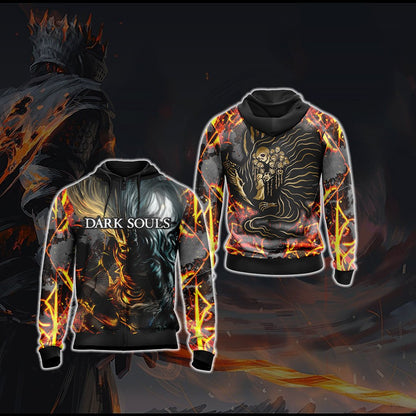 Dark Souls - Gravelord Unisex 3D T-shirt Zip Hoodie