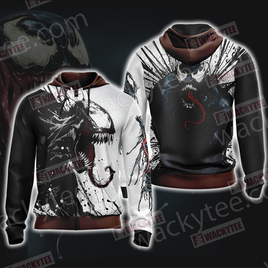Spider-Man - Venom New Look Unisex 3D T-shirt Zip Hoodie