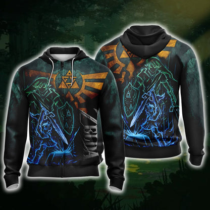 The Legend Of Zelda Link Unisex 3D T-shirt Zip Hoodie