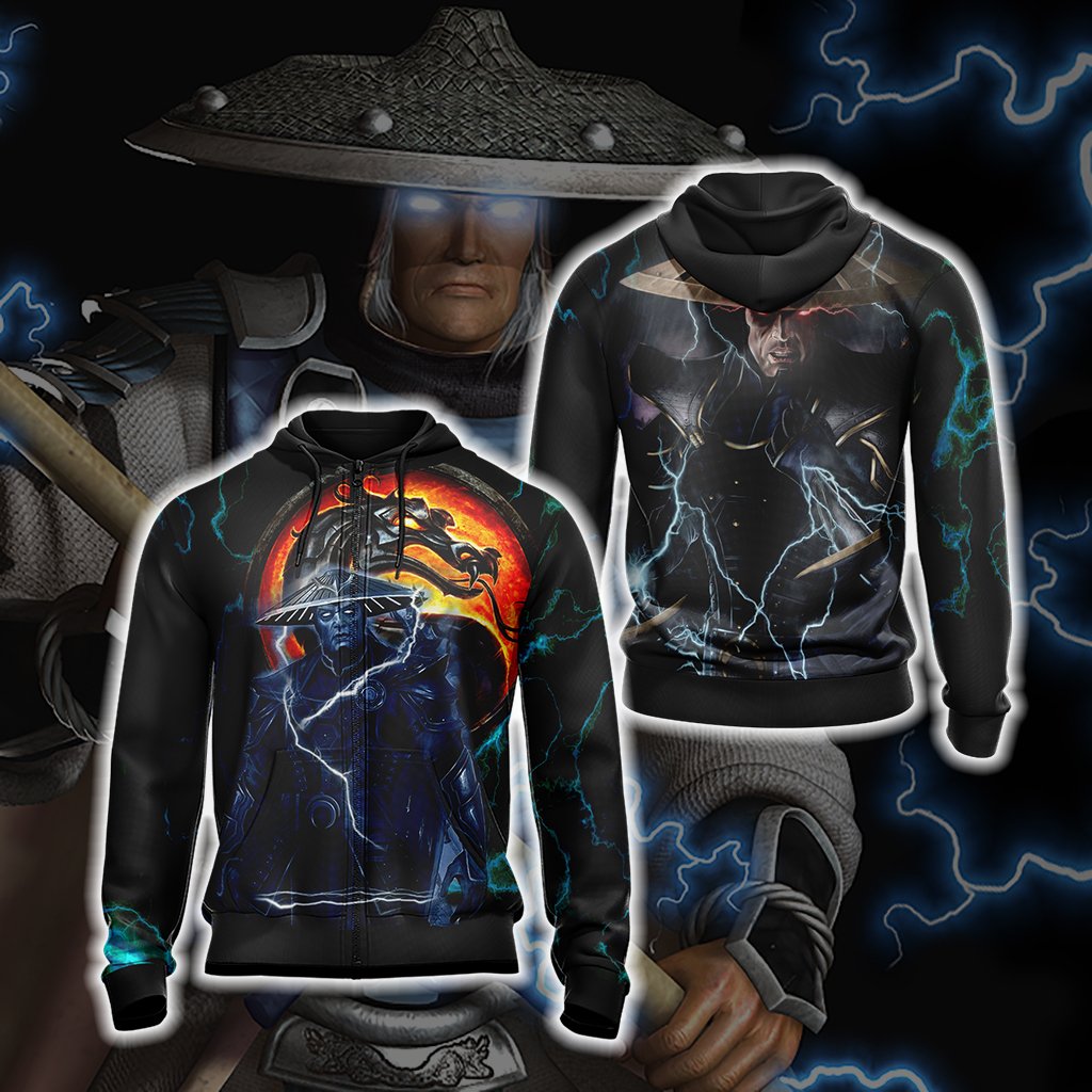 Mortal kombat Raiden Dark Unisex 3D T-shirt Zip Hoodie