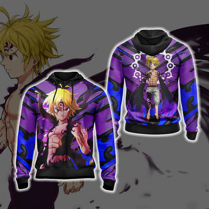 The Seven Deadly Sins - Meliodas Unisex 3D T-shirt Zip Hoodie