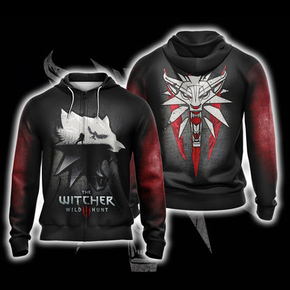 The Witcher 3 Wild Hunt Unisex 3D T-shirt Zip Hoodie
