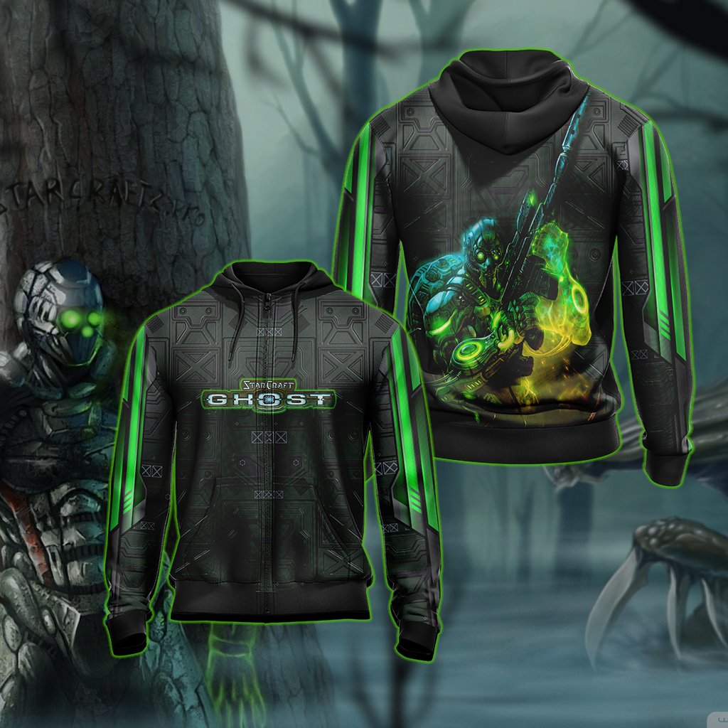 StarCraft - Ghost Unisex 3D T-shirt Zip Hoodie
