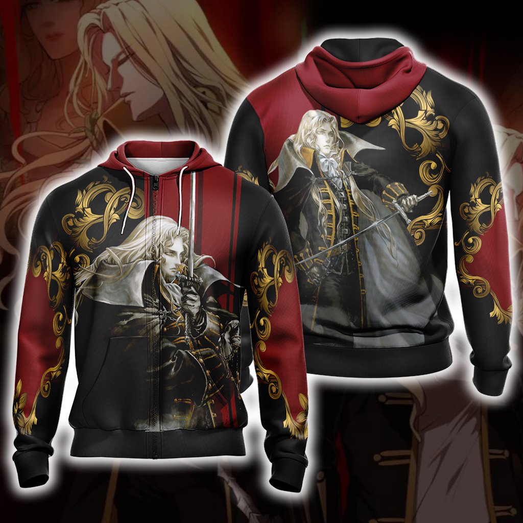 Castlevania - Alucard Unisex 3D T-shirt Zip Hoodie