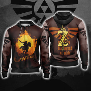 The Legend of Zelda New Look Unisex 3D T-shirt Zip Hoodie 3XL 