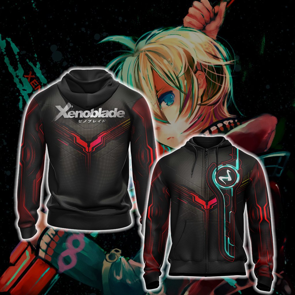 Xenoblade Chronicles - Monado New Look Unisex 3D T-shirt Zip Hoodie