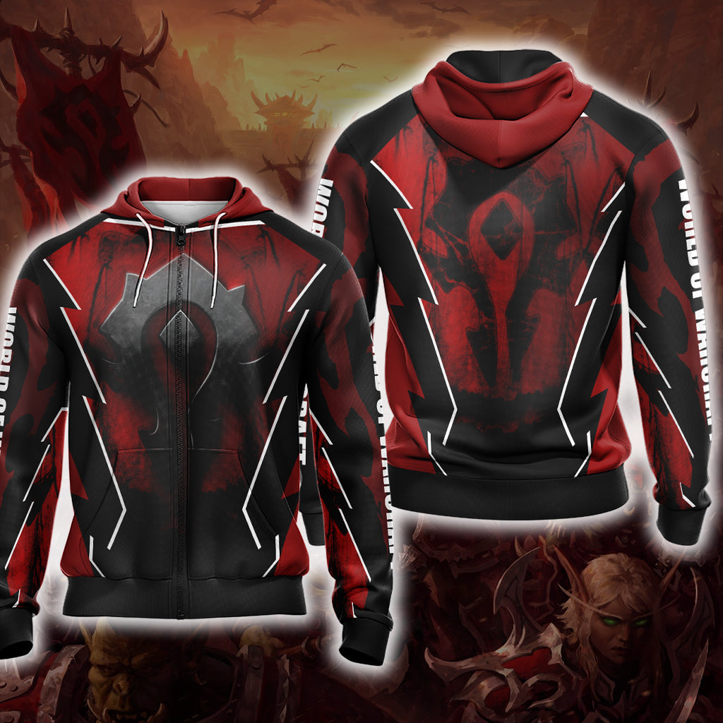 World Of Warcraft For The Horde Unisex 3D T-shirt Zip Hoodie