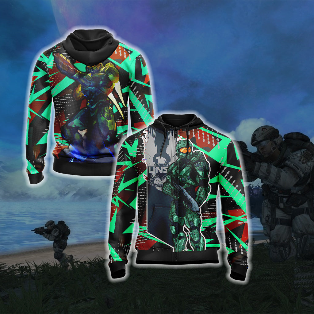 Halo - Combat Evolved New Style Unisex 3D T-shirt Zip Hoodie