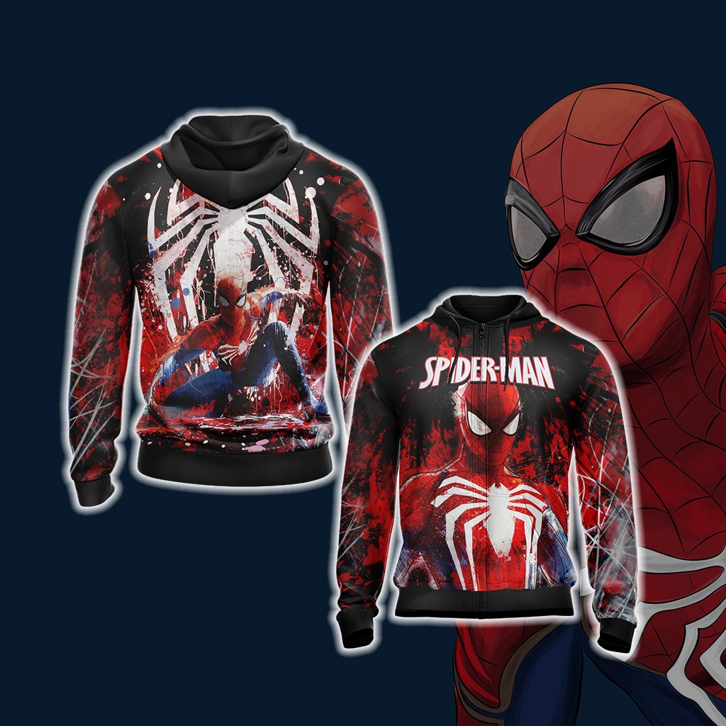 Spider-Man Unisex 3D T-shirt Zip Hoodie