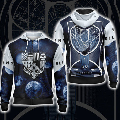 Destiny New Collection Unisex 3D T-shirt Zip Hoodie