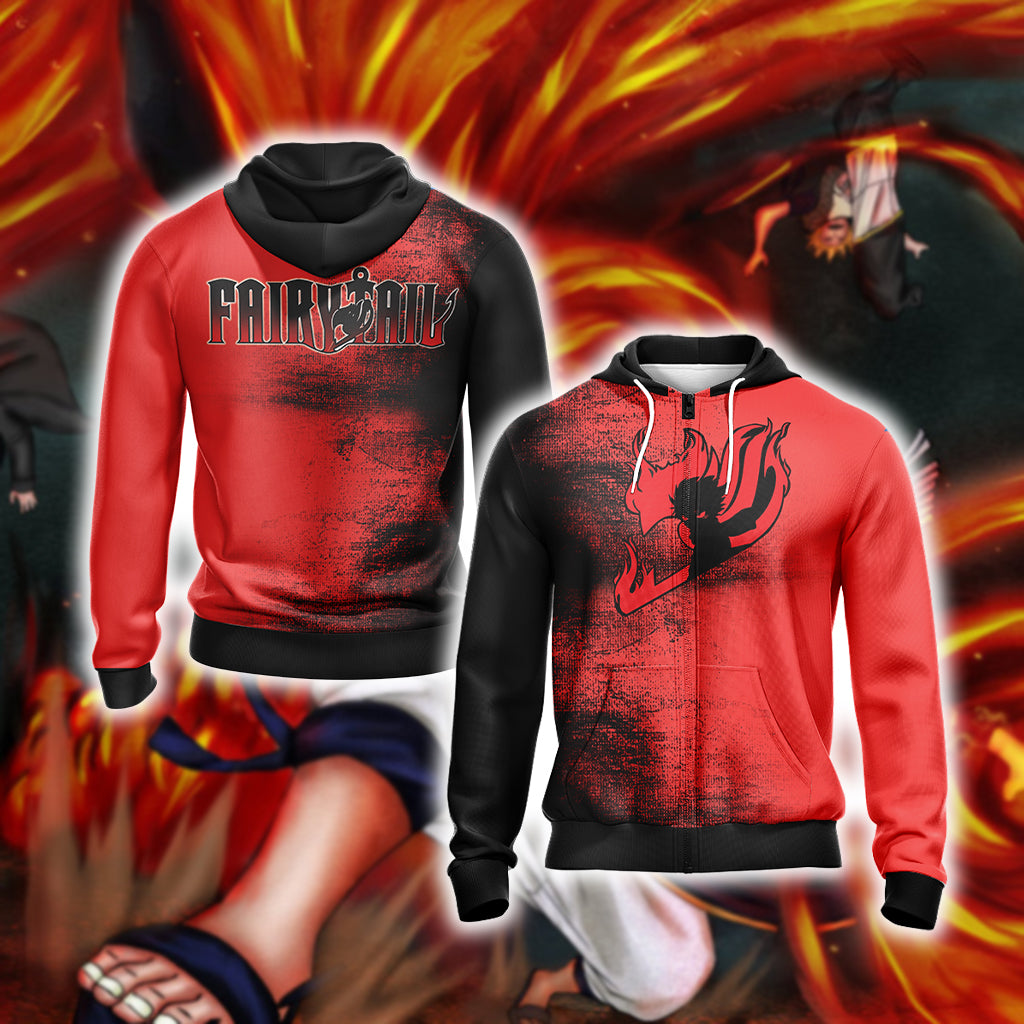 Fairy Tail - Natsu Unisex 3D T-shirt Zip Hoodie