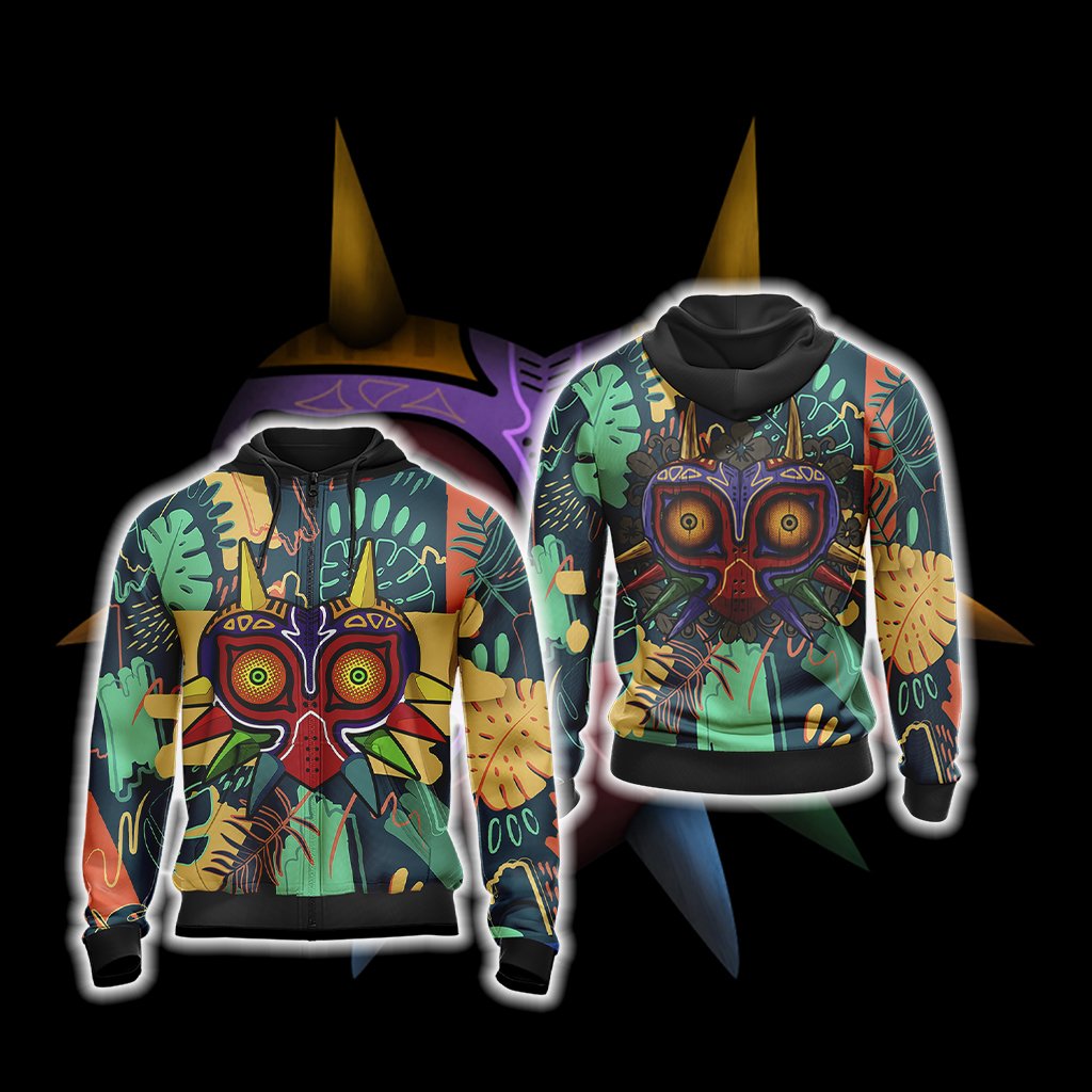 The Legend of Zelda - Majora's Mask Wood Unisex 3D T-shirt Zip Hoodie