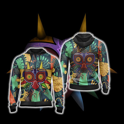 The Legend of Zelda - Majora's Mask Wood Unisex 3D T-shirt Zip Hoodie